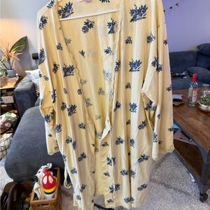 Victoria's Secret Yellow Floral Kimono